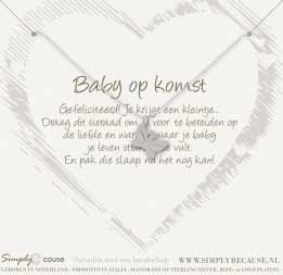 ketting vlinder baby op komst